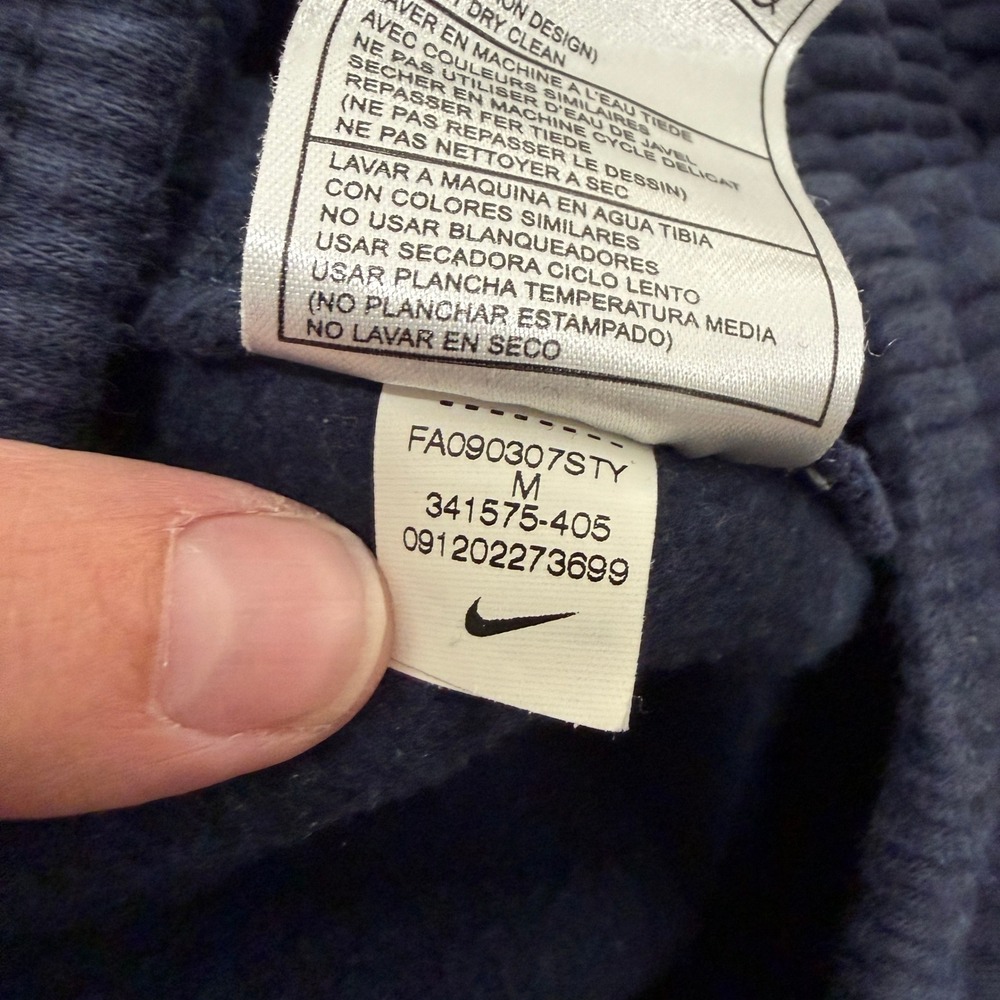 Nike Athletic Dept Sweatpants Mens Medium Navy Blue Fleece Swoosh Logo - Picture 8 of 15